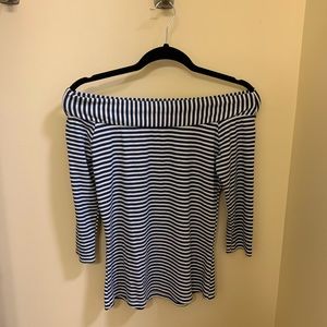 Off the shoulder striped top